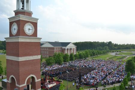 The 188th spring commencement service is held on the Great Lawn. - Photo by Olivia Wallace