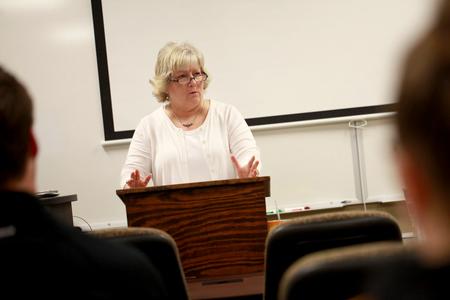 A night class meets in the Center for Continuing and Professional Studies. - Photo by Kristi McMurry Woody