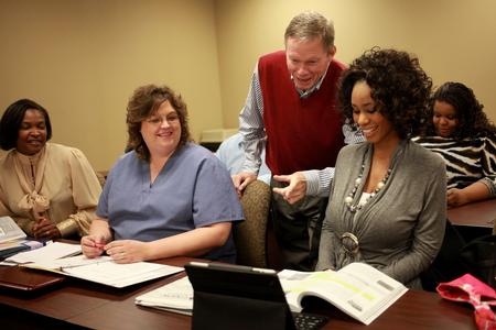A night class meets in the Center for Continuing and Professional Studies. - Photo by Kristi McMurry Woody