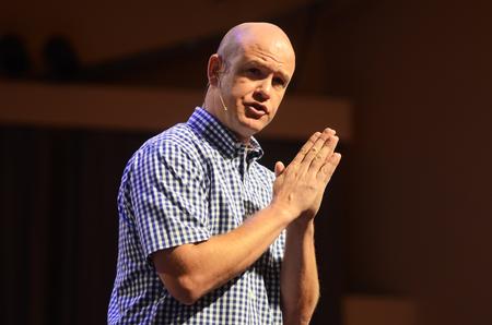 Jimmy Scroggins, pastor of First Baptist Church in West Palm Beach, Fl., speaks for the "Faith in Practice" chapel series. - Photo by Matt McDaniel