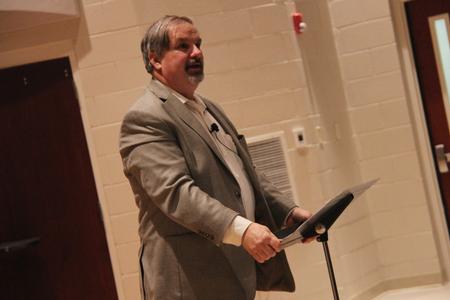 Mark Galli, editor of Christian Today, comes to Union University to speak about what the goal of the modern day church should be. - Photo by Matt McDaniel