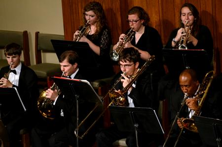 The symphonic band performs their fall concert at First Baptist Church.  - Photo by Anne Richoux