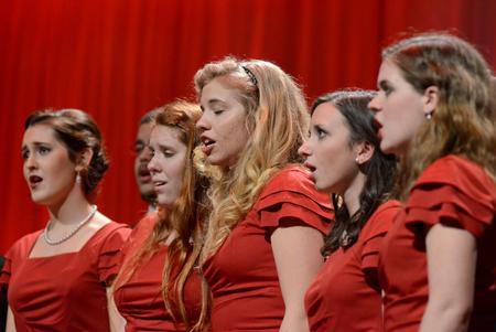 Members of Proclamation sing as a part of the annual "A Union Christmas" in the G.M. Savage Memorial Chapel.  - Photo by Anne Richoux
