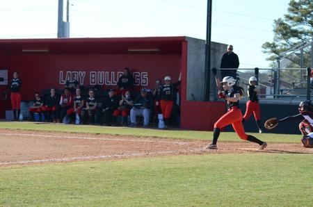 The Lady Bulldogs compete against Hiwassee College at Fesmire Field. Union won 11-0.  - Photo by Anne Richoux