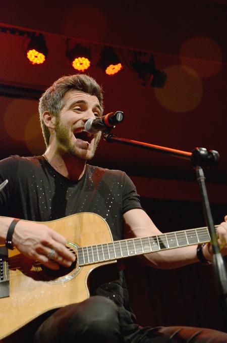 Alan Powell, vocalist for Nashville-based Christian band Anthem Lights, performs in the G.M. Savage Memorial Chapel for the spring concert sponsored by Student Activities Council. - Photo by Amanda Rohde