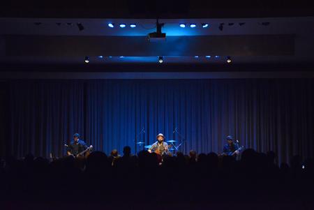 The members of Drew Holcomb and the Neighbors perform at the annual spring concert in the G.M. Savage Memorial Chapel. - Photo by MiKalla Cotton