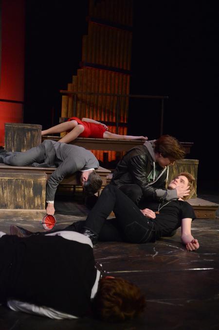 Peter Riggs as Horatio performs the final scene of "Hamlet" with The Union Players.  - Photo by Amanda Rohde