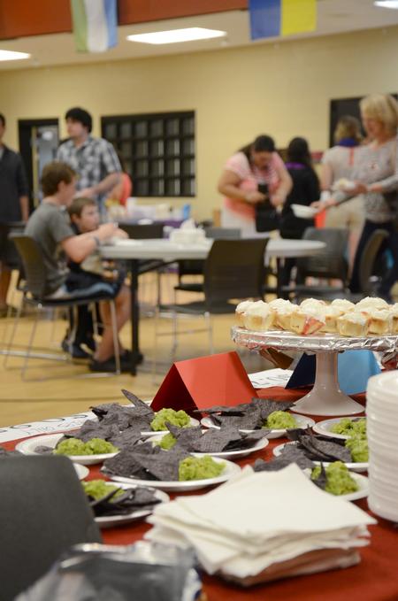 Sweet and savory treats from various cultures are served at the International Food Fair in the gym of the Bowld Student Commons. The event was hosted by the International Students Union. - Photo by MiKalla Cotton