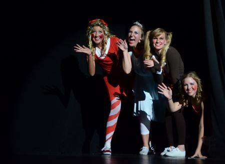 Girls from the Tennessee Kids wave to the audience during their performance in the 17th Annual Variety Show, hosted by SAC. - Photo by Matt McDaniel
