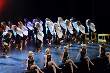 Chi Omega performs as a part of the 17th annual Variety Show at the Carl Perkins Civic Center. Chi Omega won the best overall large group award.  - Photo by Anne Richoux