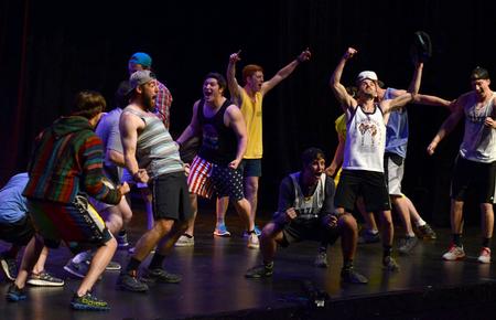 Lambda Chi Alpha performs at the 17th Annual Variety Show at the Carl Perkins Civic Center. - Photo by MiKalla Cotton
