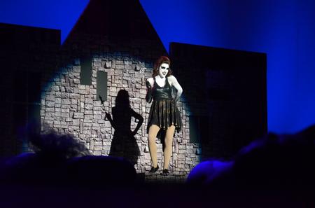 Kristi Hardester, freshman psychology major, performs with Kappa Delta in the 17th Annual Variety Show. - Photo by MiKalla Cotton