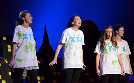 Members of Zeta Tau Alpha perform in the 17th Annual Variety Show at the Carl Perkins Civic Center. - Photo by MiKalla Cotton