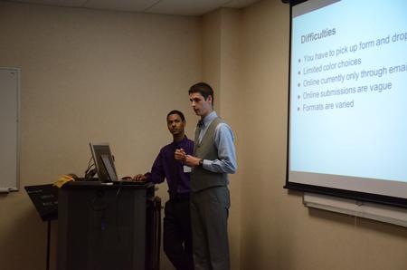 Tommy Woods and Ethan Smith make their presentation during the 2014 Symposium - Photo by Amanda Rohde