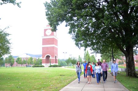A group of prospective students and their families takes a tour around campus as part of Preview Day.
 - Photo by Amanda Rohde