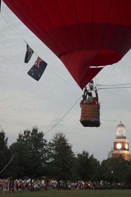 The tethered hot air balloon was a big hit with students and families during Union Night.  - Photo by Amanda Rohde