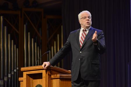 Mike Glenn, pastor of Brentwood Baptist Church, is the guest speaker for the Faith in Practice chapel series. - Photo by Emily Stookey