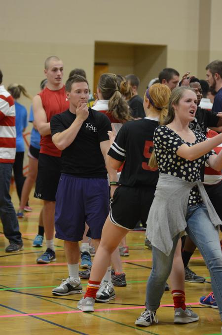 Students participate in a game of "Gorilla, Man, Gun" at Bulldog Olympics. - Photo by Meg Rushing