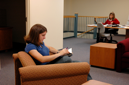 The Hundley Center for Academic Enrichment, a new addition to library, provides tutorial assistance and conference facilities to further the learning environment. - Photo by Lauren Crane