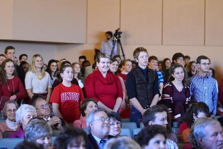 Union students were recognized at the beginning of the inauguration of the university's 16th president, Dub Oliver. - Photo by Emily Stookey