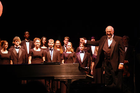The Union University Singers, led by Dr. Richard Joiner, perform at the Eighth Annual Scholarship Banquet.  - Photo by Morris Abernathy