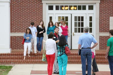 A couple of tour groups check out White Hall during a Preview Day. - Photo by Kristi McMurry Woody