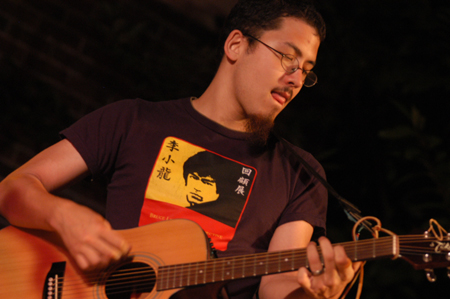 Alumnus Art Wong of greenwood plays during Fall Fest '04. - Photo by Jonathan Blair