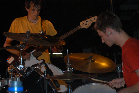 Senior Tyler Malone and alumnus Jesse Florida of greenwood play during Fall Fest '04. - Photo by Jonathan Blair
