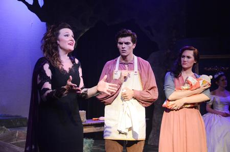 Abigail Peecher, Nick Fleming and Kelsey Queen perform in Into the Woods. - Photo by Emily Stookey