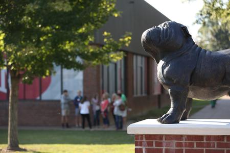 The Buster statue is now a part of the Day at the U campus tour.  - Photo by Kristi McMurry Woody