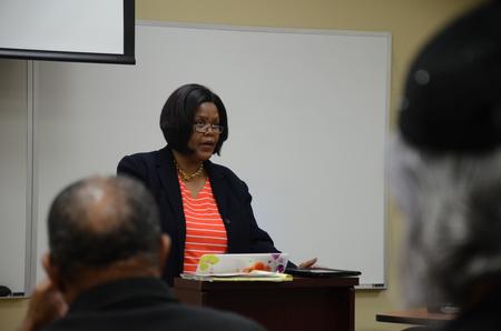 Sephira Shuttlesworth speaks at the Civil Rights Town and Gown lecture series. - Photo by Elizabeth Wilson