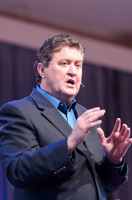 Bellevue Baptist Church Pastor Steve Gaines reasons for the necessity of communication with God during his sermon, "Why Should We Pray?" in the G.M. Savage Memorial Chapel.  - Photo by David Parks