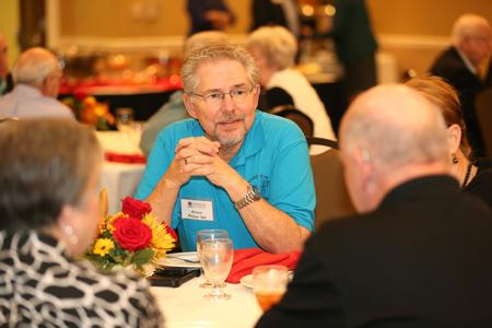 Jesse Price enjoys fellowshipping with his fellow alums during the Homecoming Decades Reunion.  - Photo by Kristi McMurry Woody