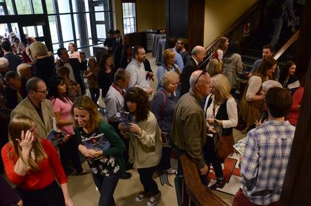 Guests enter and explore The Logos during the grand opening. - Photo by MiKalla Cotton