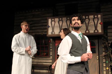 Christian Al-Hagal, sophomore theater major, plays the role of Leon in the Union production of Fools. - Photo by Sol Bee Park