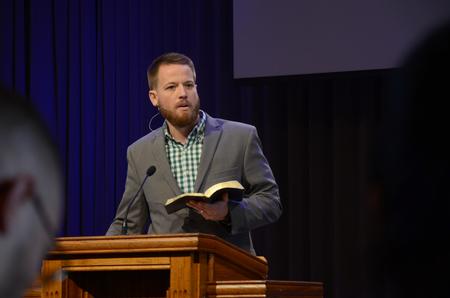 At the G.M. Savage Memorial Chapel, David Carothers, pastor of Discipleship, First Baptist Church Jackson, spoke on the word "The Call and Commission of Christ" from Matthew 4.  - Photo by Elizabeth Wilson