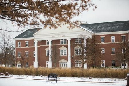 White Hall on a snowy winter day. - Photo by Kristi McMurry Woody