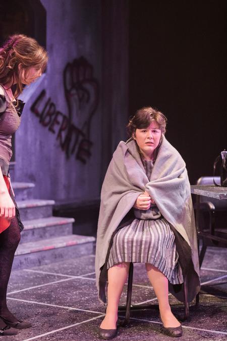 Pricilla Porter, junior theatre major, plays Elizabetta during The Queen and the Rebels. - Photo by Kristi McMurry Woody