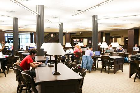 Students study for finals on the first floor of The Logos. - Photo by Kristi McMurry Woody