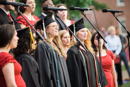 The Union University Singers perform <i>Alleluia</i> during spring commencement services.  - Photo by Kristi McMurry Woody