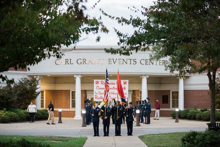 Members of the Liberty Tech ROTC lead the Remember Me Commemorative Walk for homicide-loss survivors. - Photo by Kristi McMurry Woody