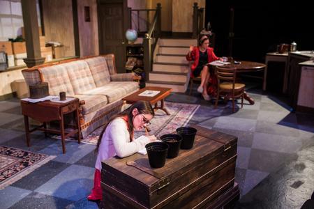 Bryanna England and Sydney Fly perform in "The Effect of Gamma Rays on Man-in-the-Moon Marigolds." - Photo by Kristi McMurry Woody