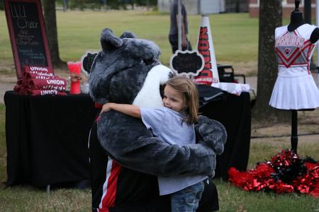 Families enjoy meeting Buster during Family Weekend's Union Night event. - Photo by Elizabeth Wilson