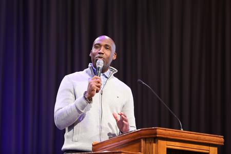 William Watson, pastor of Historic First Baptist Church in Jackson, speaks in chapel on singleness. - Photo by Kristi McMurry Woody
