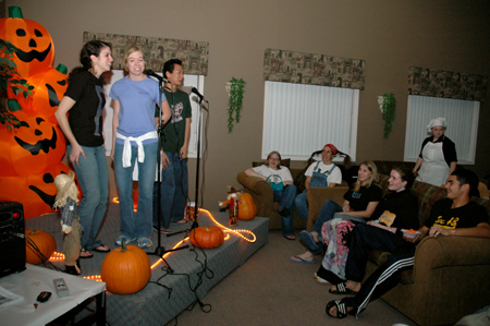 Karaoke was a popular activity at the Hurt Costume Coffee House. - Photo by Amanda Herron
