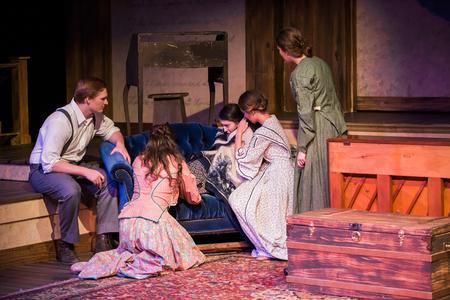 The Union University Players perform a musical version of Little Women in the W.D. Powell Theatre. - Photo by Kristi McMurry Woody