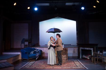 Tatum Sheppard and Matthew Wallace perform as Jo March and Professor Behr during the musical production of Little Women.  - Photo by Kristi McMurry Woody