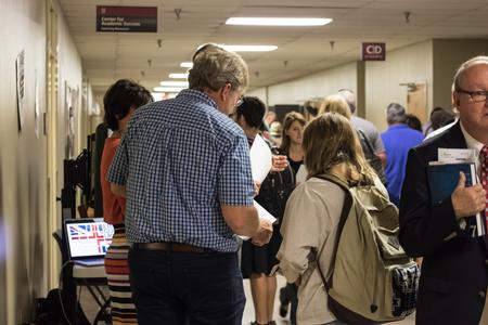 Students participate in the Study Abroad Fair and learn about international opportunities.  - Photo by Janelle Vest
