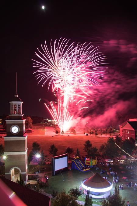 Fireworks are on display at Union's annual Family Weekend celebration, Union Night.  - Photo by Janelle Vest