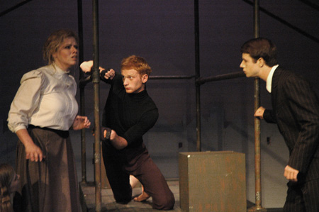 Emily Brown, Jared New, & Kyle Rains perform in <i>Metamorphasis</i>. - Photo by Alaina Kraus